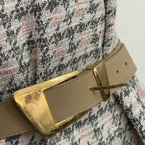 Vintage belt Courtney& Co Beige women's belt Faux leather belt size M